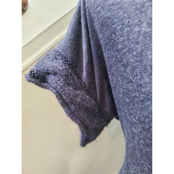 Miilla Women's Blue Acrylic V-Neck Short Sleeve Pullover Knit Sweater Size M - Picture 7 of 12